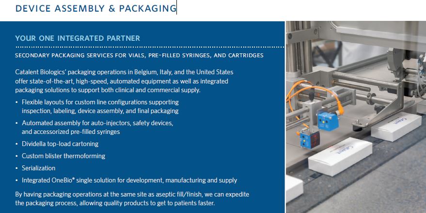Catalent Biologics - Device Assembly & Packaging